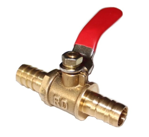 Кран шаровый латунный, папа-папа, 10мм.