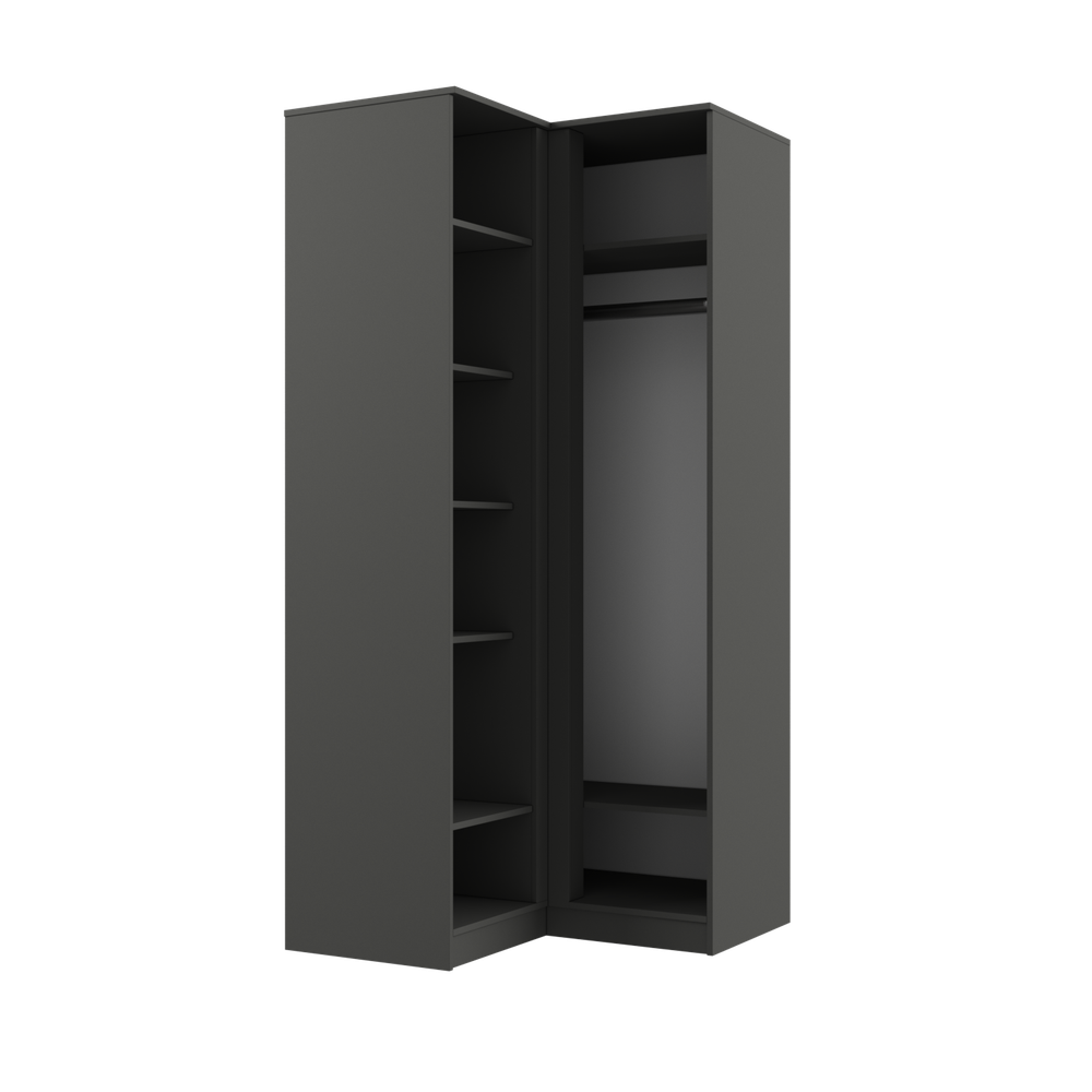 МС Мадера Шкаф ШМУ 960*960*2100*520 (лдсп графит новый)