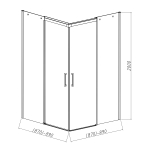 Душевой уголок Дайс (Dice) Vincea VSS-4D900CLB, 900*900, черный, стекло прозрачное