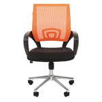 Кресло оператора Chairman 696 Chrome сетка/ткань оранжевый/черный
