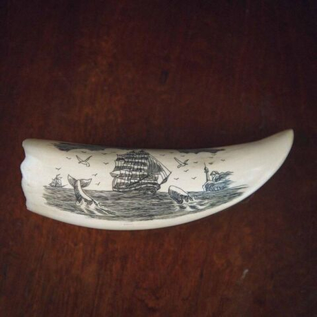 Винтаж: Зуб кашалота «Парусник»