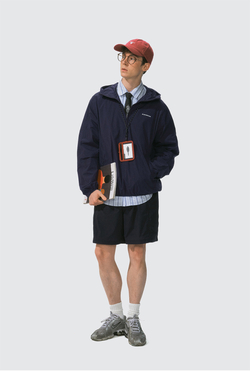 Куртка Nothomme Monterest Outdoor Packable Hooded Half-Zip Jacket with Reflective Logo Print