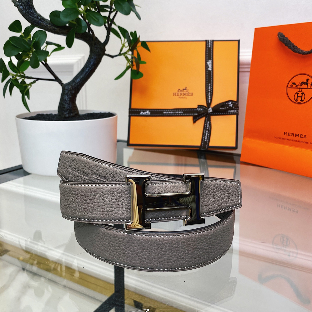 Hermes Кожаный двухсторонний ремень
