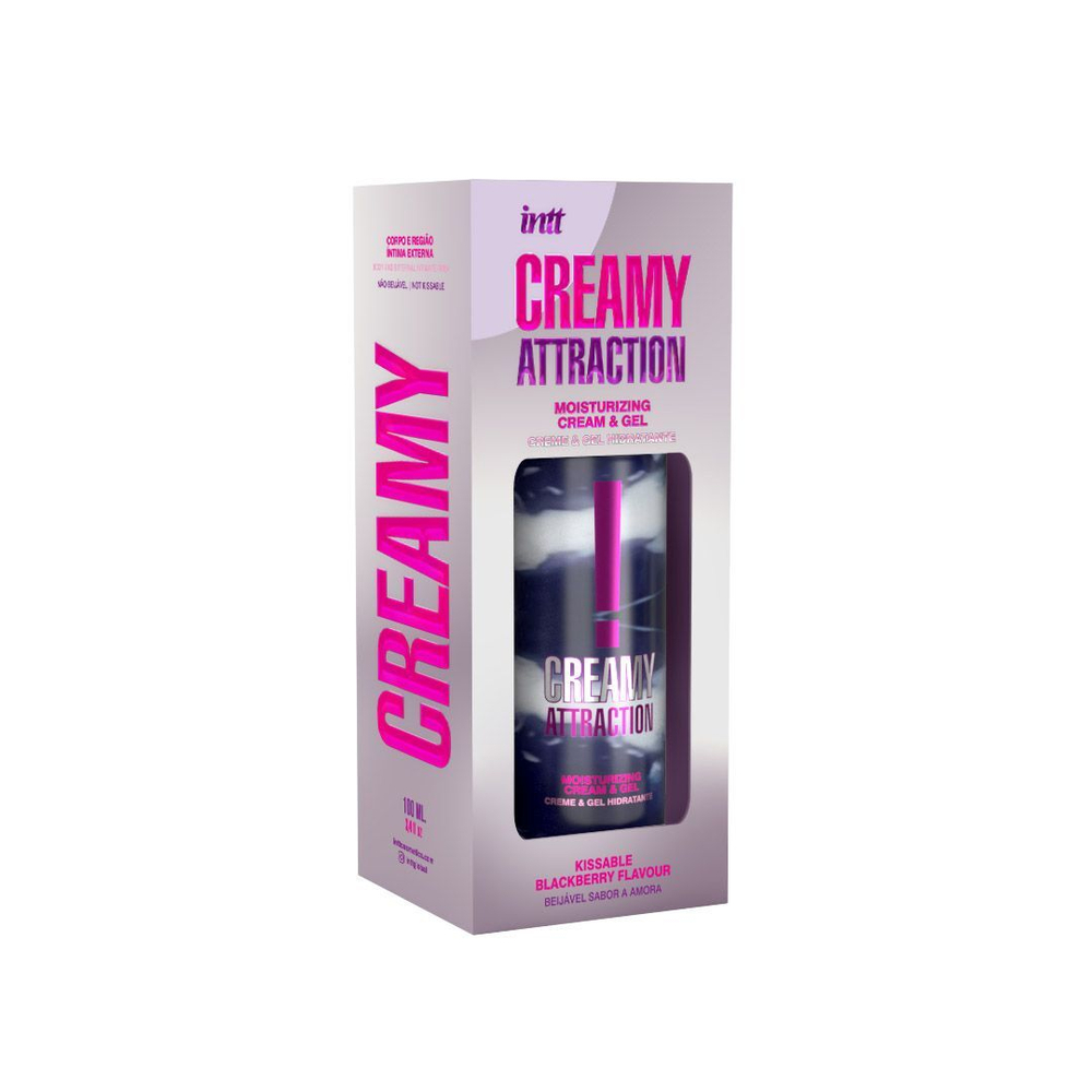 Увлажняющий крем-гель для тела с ароматом ежевики Creamy Attraction Blackberry - 100 мл.
