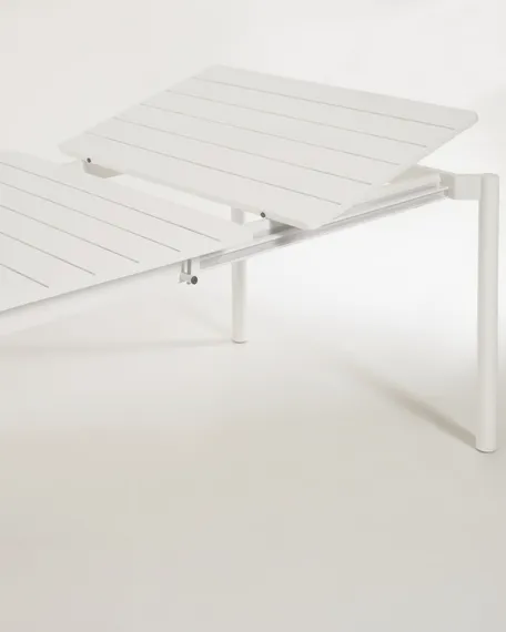 Раздвижной уличный стол Zaltana из алюминия светло-серого цвета, 180 (240) x 100