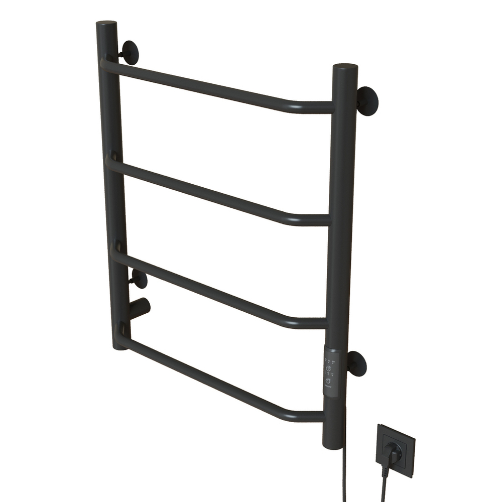 Полотенцесушитель MIXLINE MIRA  60х50 (таймер, 201 Вт, 4 перекладины) электрический ГРАФИТ