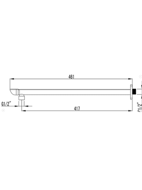 Держатель для лейки верхнего душа 417 хром/белый (LM4987CW)