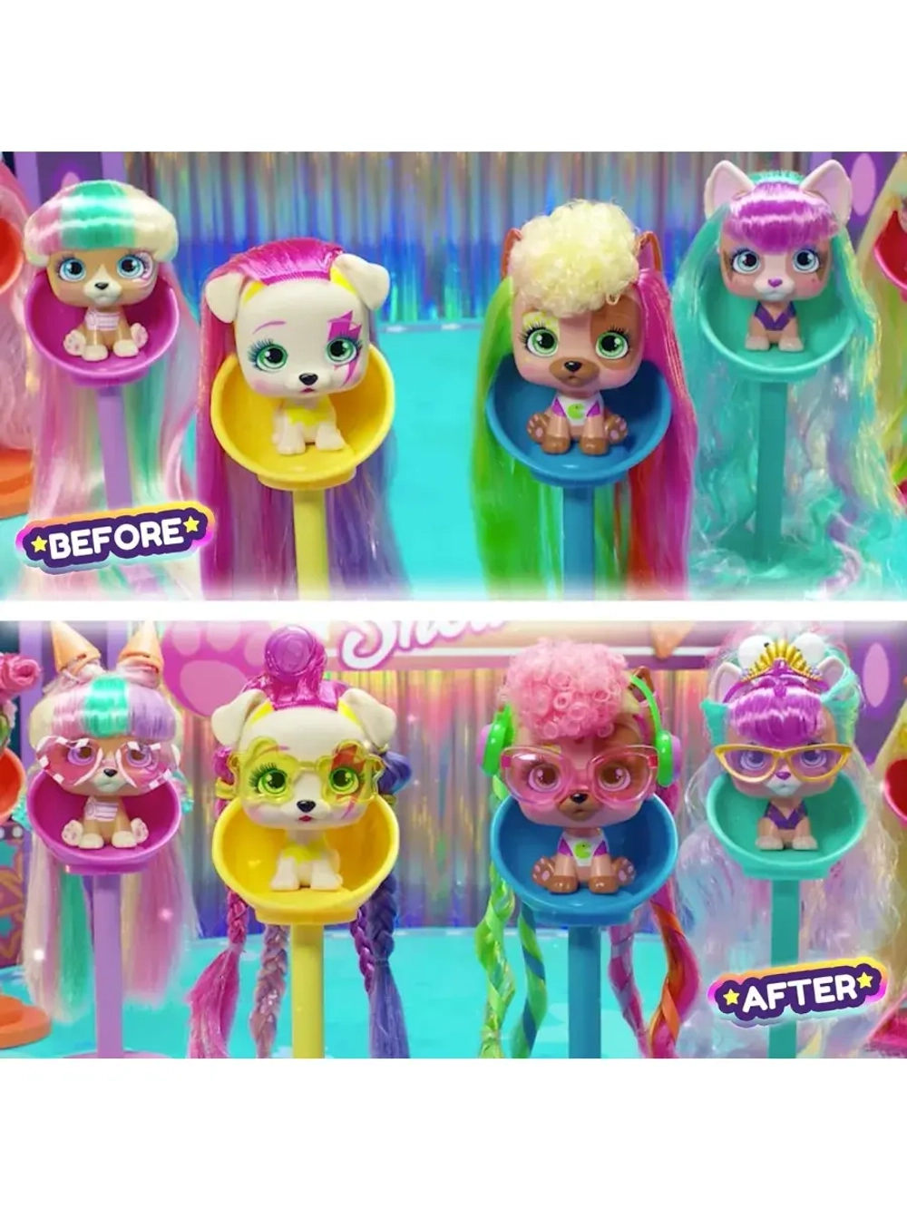 Игрушка Фигурка VIP Pets Color Boost Модные щенки