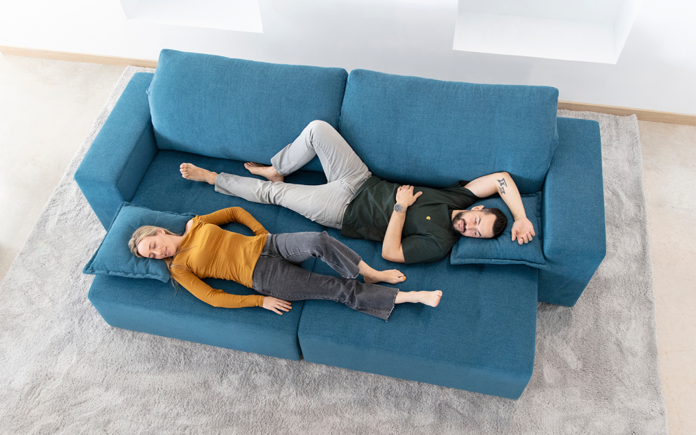 Диван Paradis 4pl ножки - пластик Black 3 cm