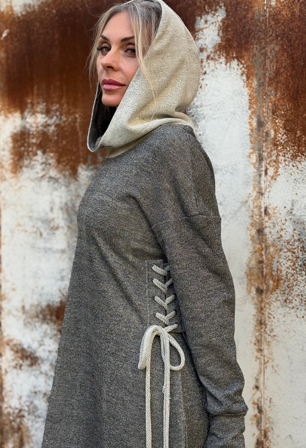 Платье Assasin / oversize/ металик