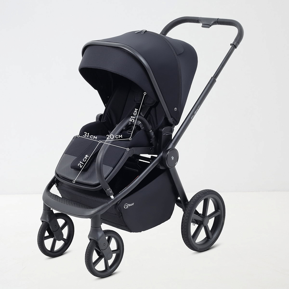 Детская коляска Rant Flex Therm Soft 3 в 1 с автокреслом Miro Black Midnight Black
