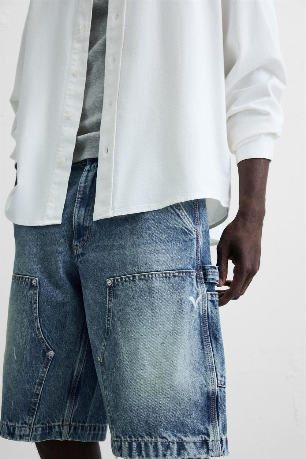 Шорты baggy fit с карманом
