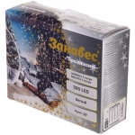 Гирлянда для дома ЗАНАВЕС «Бриллиант» ш3* в3 м 300 ламп LED, 8 реж, с подвесами и пультом д/у, IP-40, Белый