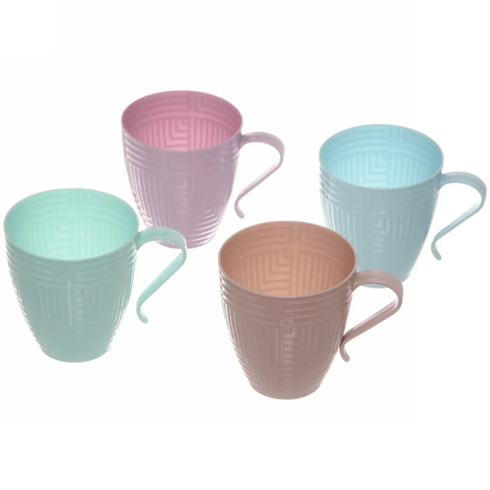 Кружка пластиковая 250мл в наборе 4шт «Лабиринт»