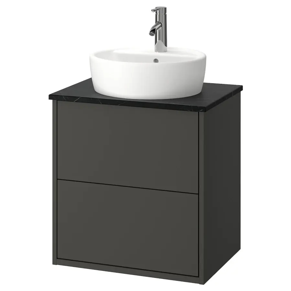 Тумба для ванной  - HAVBÄCK / TÖRNVIKEN /  HAVBАCK / TОRNVIKEN IKEA/ХАВБЕК / ТОРНВИКЕН ИКЕА, 79х62см, черный