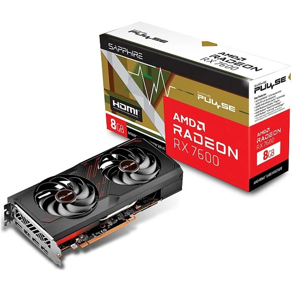 Видеокарта Sapphire Radeon RX 7600 8GB PULSE GDDR6 (11324-01-20G)