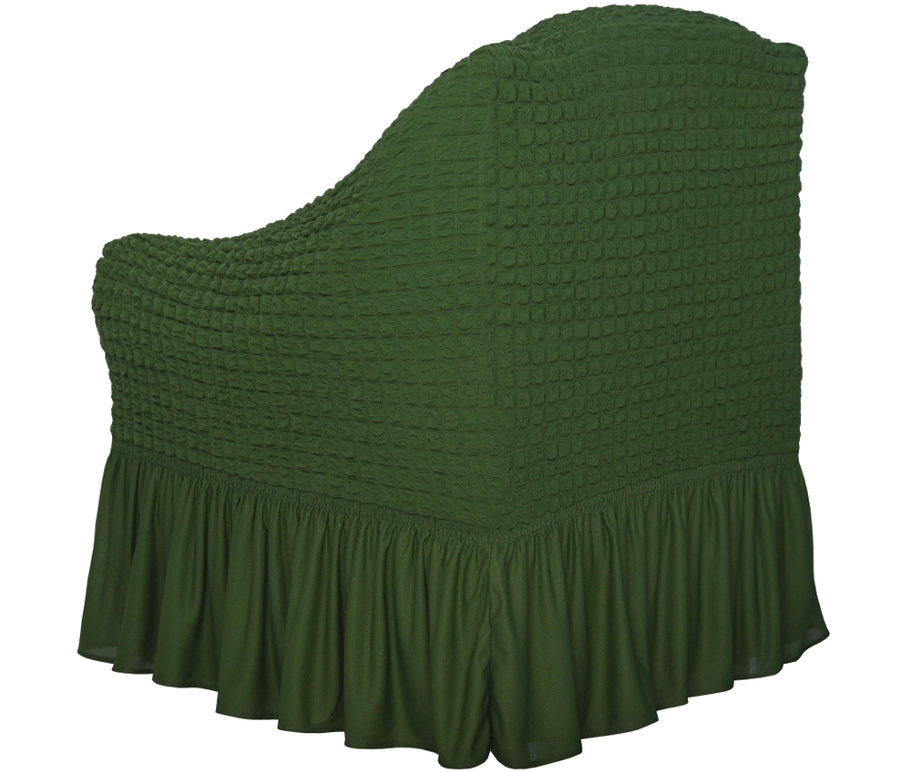 Чехол на кресло с оборкой Стандарт, цвет Зеленый