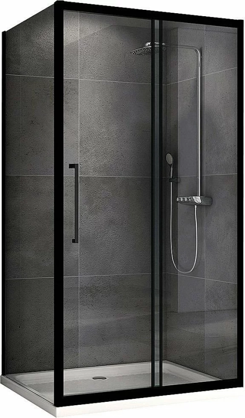 Душевой уголок ABBER Schwarzer Diamant AG30160BH-S80B 160х80 стекло прозрачное/профиль черный