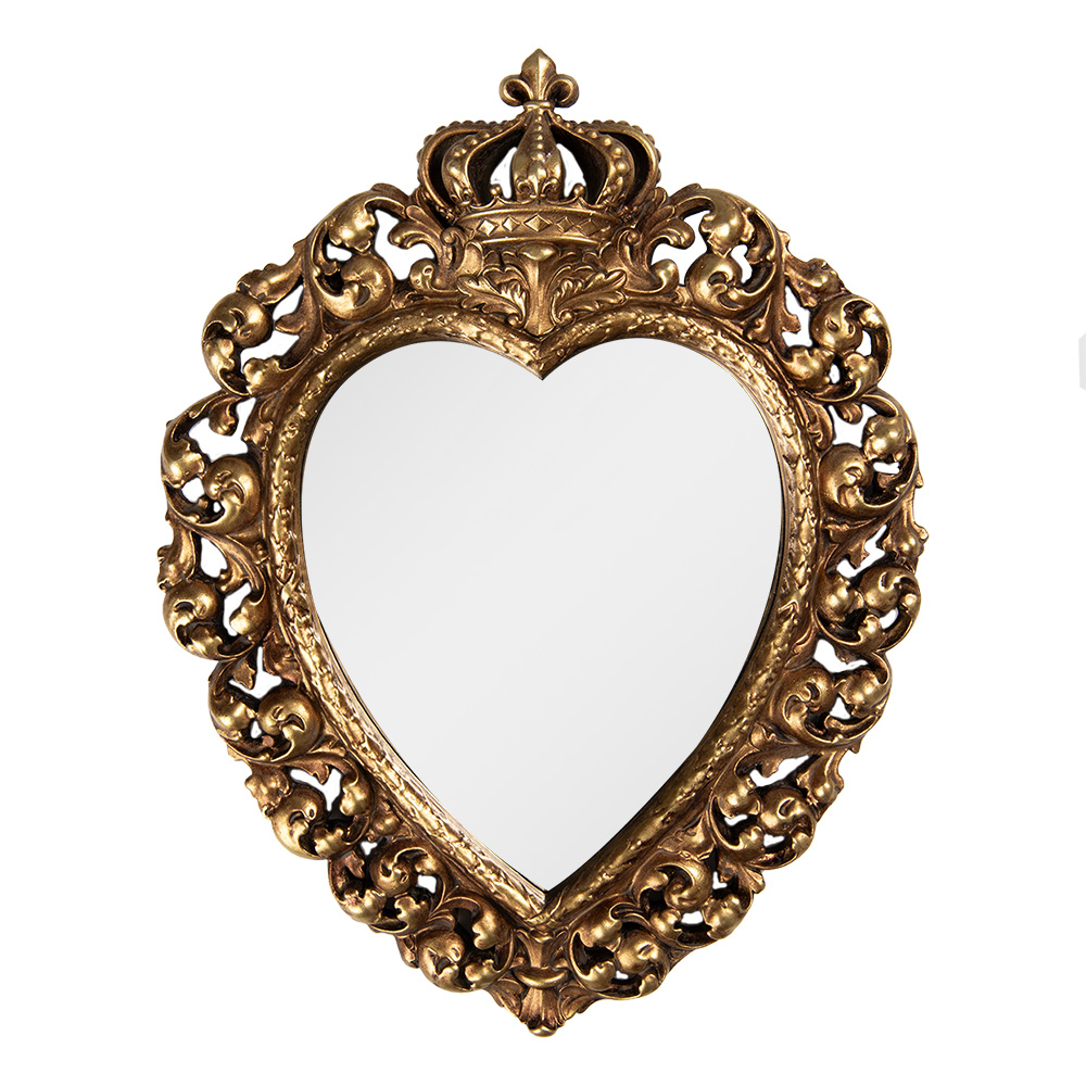 Зеркало "Сердце с короной" 23x3x30см