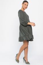 Платье бохо трикотажное Млада (темно-оливковое) П14412-8М LT Collection