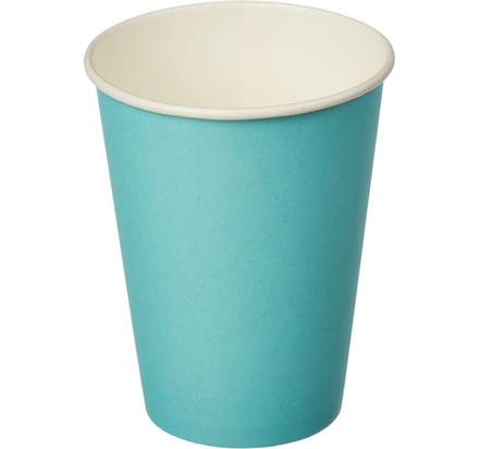 Стакан бумажный 1сл 300 (430) мл d=90мм для горячего бирюзовый