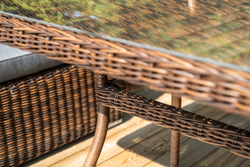 "Моккачино" обеденная группа из искусственного ротанга, цвет коричневый