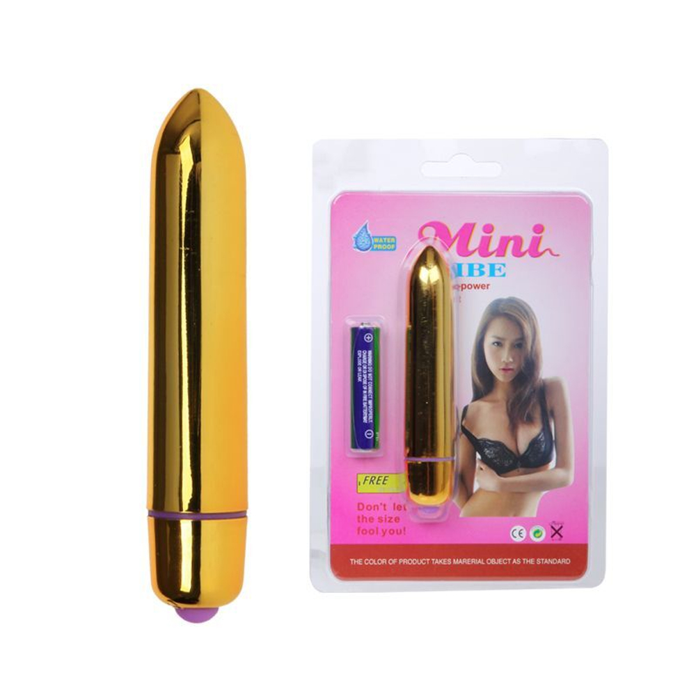 Золотистая водонепроницаемая вибропулька (Цвет: золотистый)