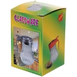 Сахарница стеклянная с дозатором крышка под металл