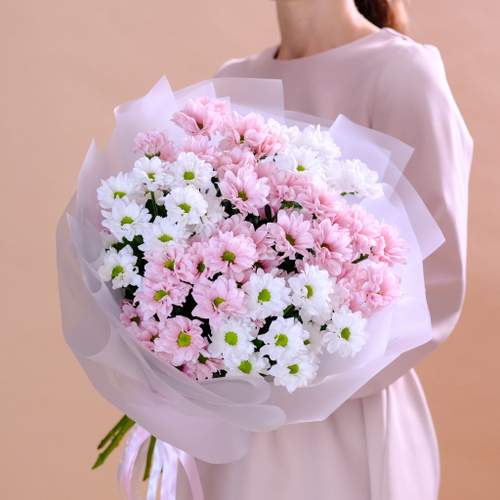 Купить Нежный букет из хризантем #88