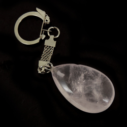 Брелок розовый кварц