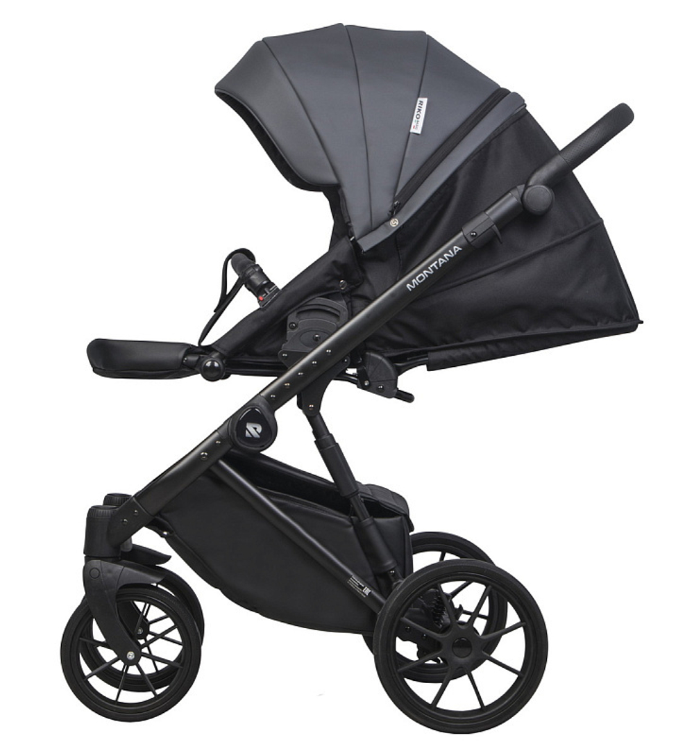 Детская коляска Riko Basic Montana Ecco 3 в 1 24 Graphite
