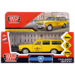 Модель ин. мет. "ГАЗ-2402 Волга. Такси" 12см. открыв. двери, багажн. желтая 2402-12TAX-YE(Технопарк)