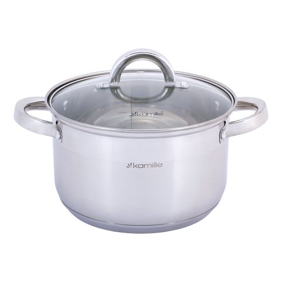 Набор кастрюль 4 предмета 2,1 л; 3,8 л. Kamille КМ-5627S из нержавеющей стали