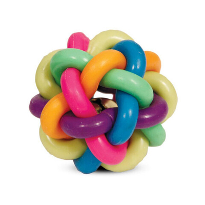 Игрушка для собак из цельнолитой резины "Мяч-лабиринт с колокольчиком", d45мм, Triol