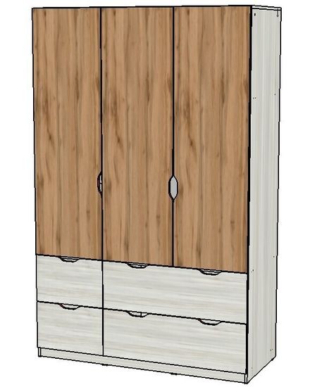 Шкаф ГРАНД-ЛАВОРО-22 /1400*2200*603/ правый дуб сонома / белый