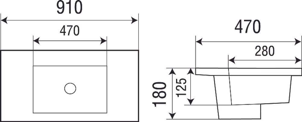 Раковина WeltWasser Deilbach 7506 90 MT- BL 10000005567 Черная матовая