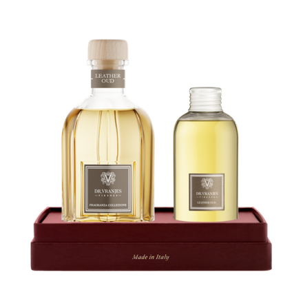 Dr. Vranjes Leather Oud 250 мл с наполнителем 150 мл в подарочной упаковка (аромат кожа и уд)