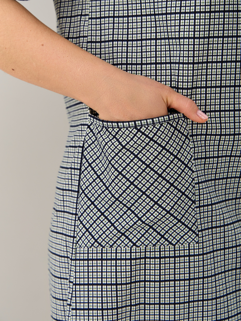 Туника Т-012/клеточкасиний-зеленая