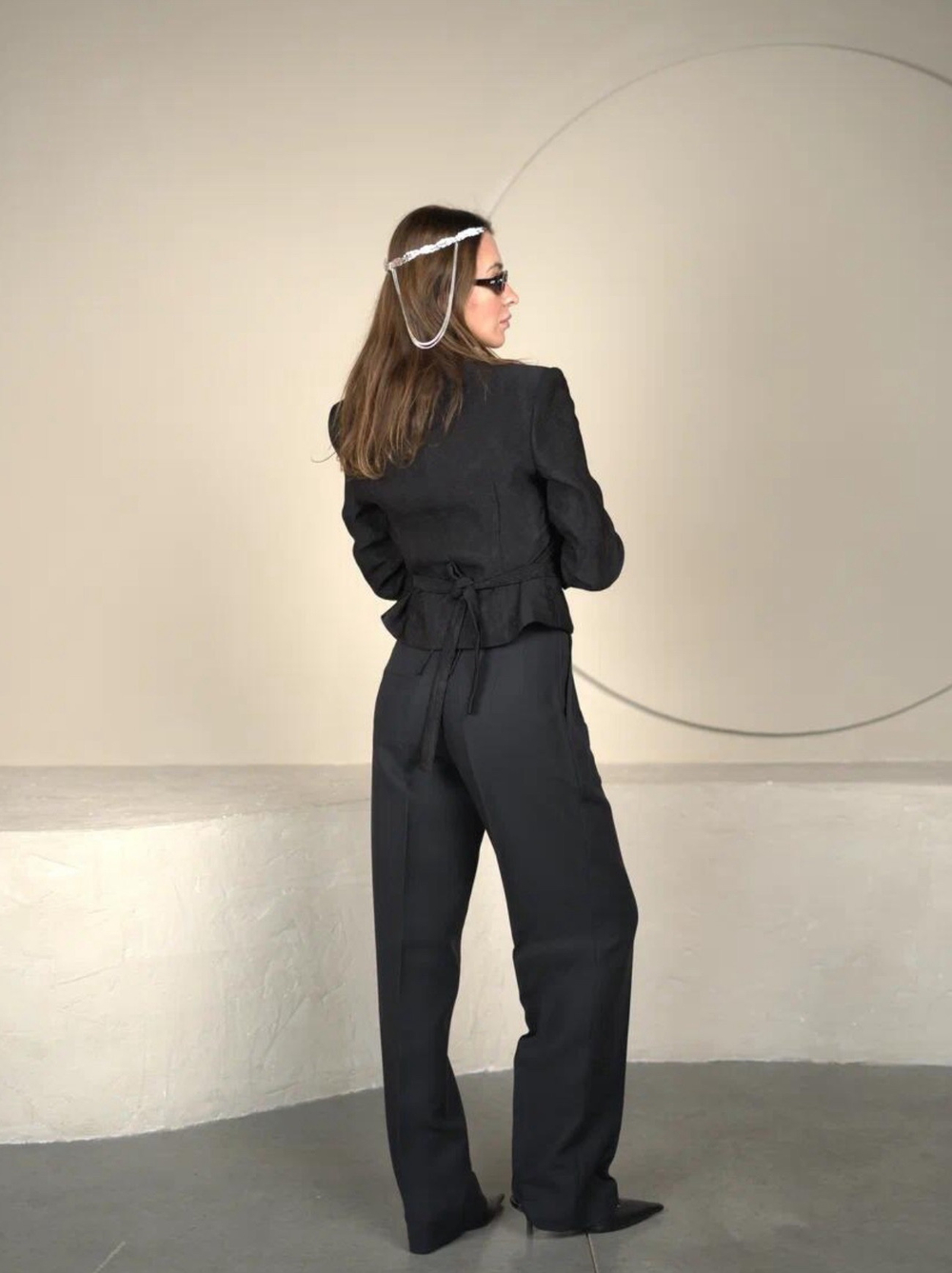 Жакет с ассиметричной застежкой из 100% шелка, подклад купро