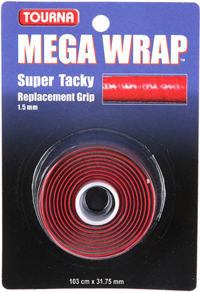 Намотки теннисные базовая Tourna Mega Wrap red 1P