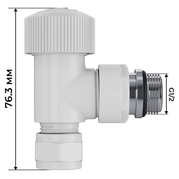 Набор термостатический угловой Royal Thermo Design Pro 15мм М30х1,5 (Белый) купить в Москве и Московской области по низкой цене с доставкой по России — (3) Набор термостатический угловой Royal Thermo Design Pro 15мм М30х1,5 (Белый) — (3)