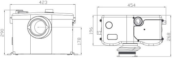 Канализационный насос Jemix STP-100 LUX с измельчителем