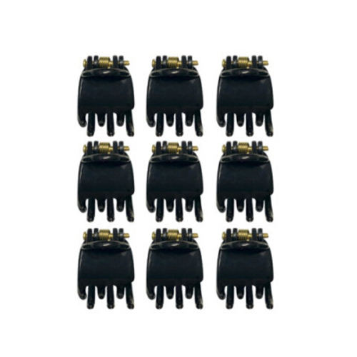 Крабы для волос НАБОР 9 шт, 1,5 см, глянцевый, АССОРТИ, MONTE VITA 457025