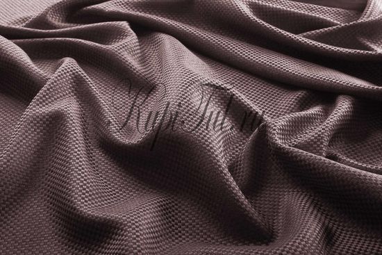 Шторы под  лён рогожка Chess (шоколад)