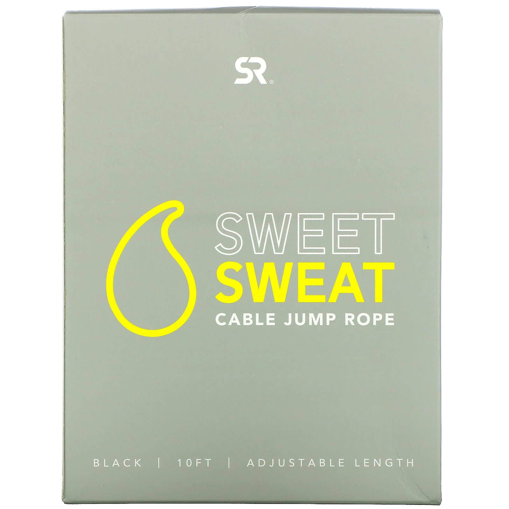Sports Research, Sweet Sweat, канатная скакалка, черный, 1 скакалка