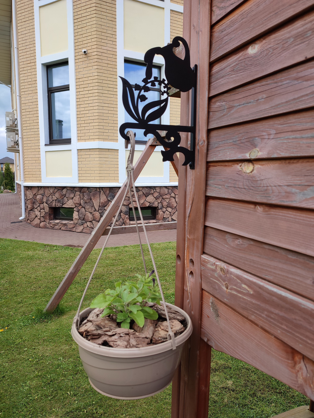 Кашпо подвесное Ландыш, кронштейн для подвесного кашпо, цветов, фонаря