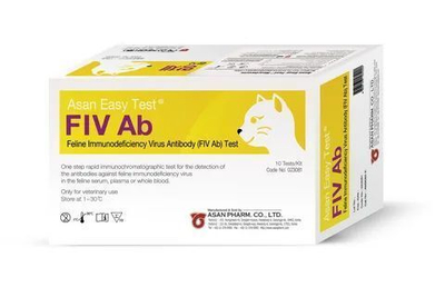 Экспресс-тест Asan Easy Test FIV Ab на антитела к вирусу иммунодефицита кошек, 10 шт.