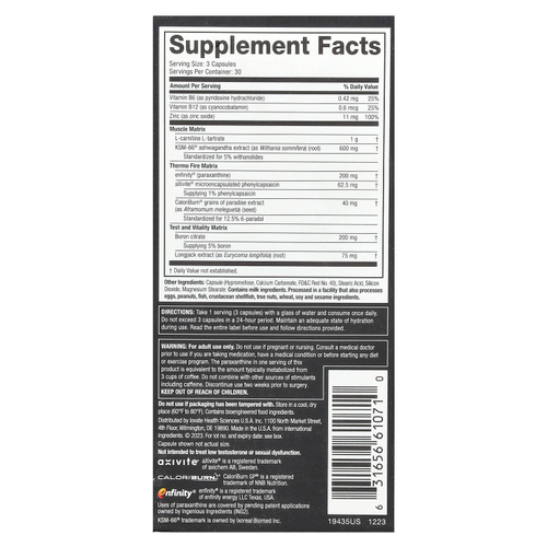 MuscleTech, Alpha Test Thermo XTR`` 90 капсул