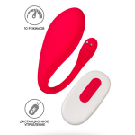 Ярко-розовое виброяйцо с пультом ДУ 10см ToyFa L'eroina 561029