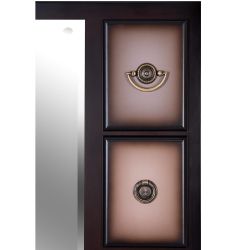 Зеркало настенное Пандора 2 Орех Оберджин Шоколад